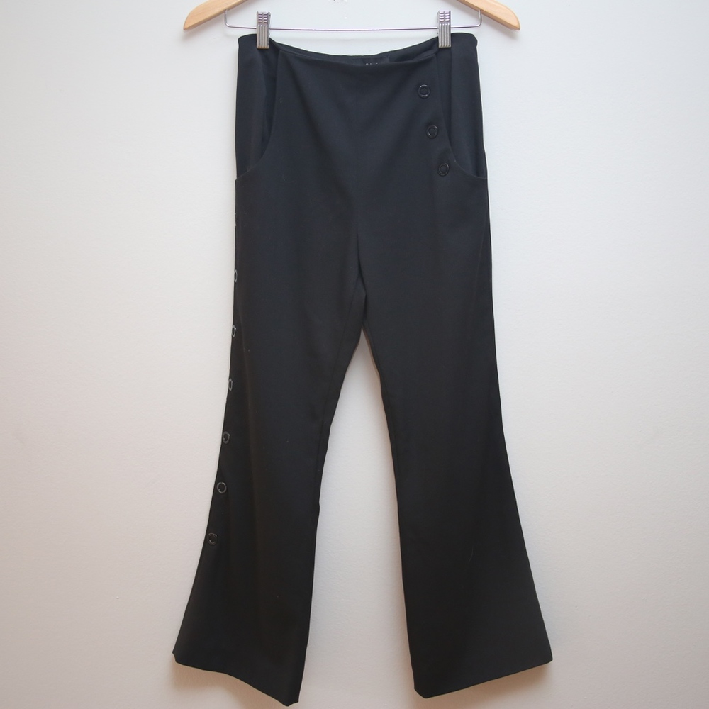 Proenza Schouler Black flared cropped pants Sz Sm